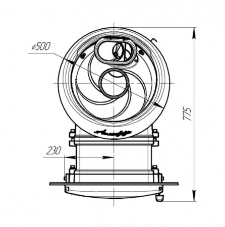 Банная печь ProMetall Атмосфера L комбинированная сетка-ламель Жадеит наборный 5