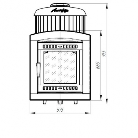 Банная печь ProMetall Атмосфера L в ламелях Россо Леванто наборный рисунок 6