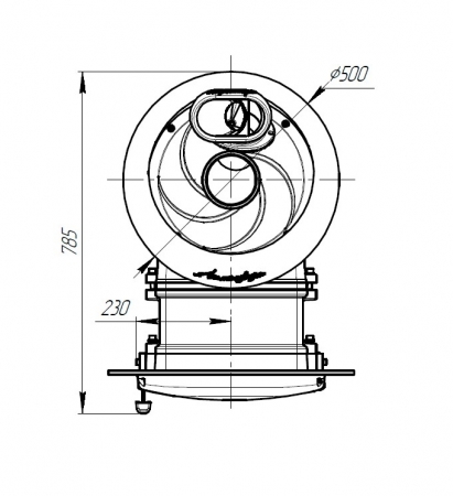 Банная печь ProMetall Атмосфера L в ламелях Россо Леванто наборный рисунок 7