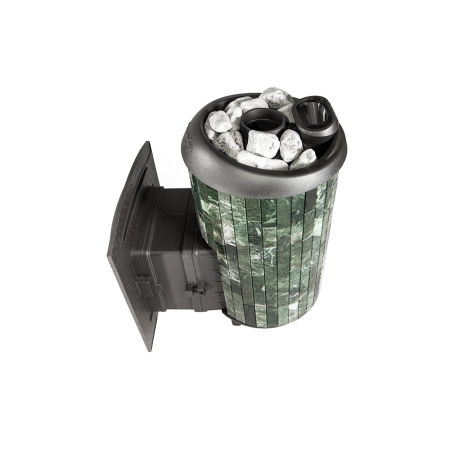 Печь банная Атмосфера L в ламелях из натурального камня Змеевик наборный 4