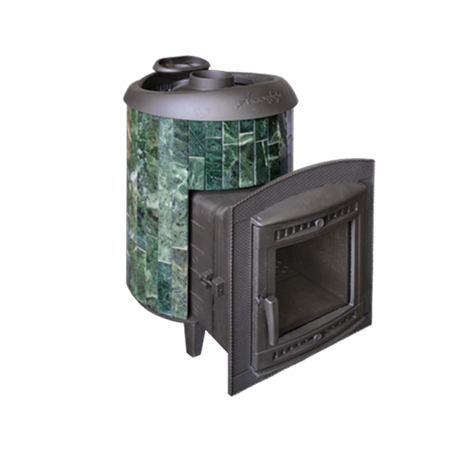 Печь банная Атмосфера L в ламелях из натурального камня Змеевик наборный 5