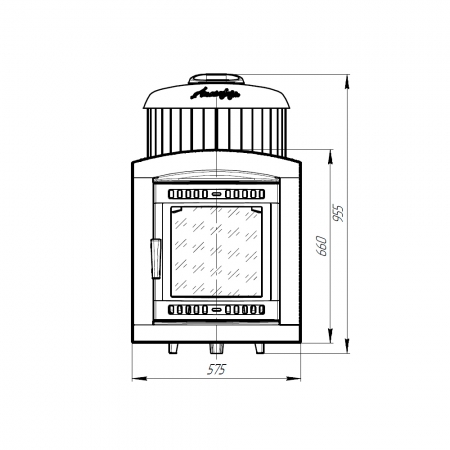Печь банная Атмосфера L в ламелях из натурального камня Змеевик наборный 8