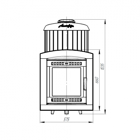 Печь банная Атмосфера XL (Про) в ламелях Окаменевшее дерево наборный рисунок 2