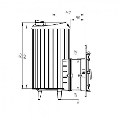 Печь банная Атмосфера XL (Про) в ламелях Окаменевшее дерево наборный рисунок 3