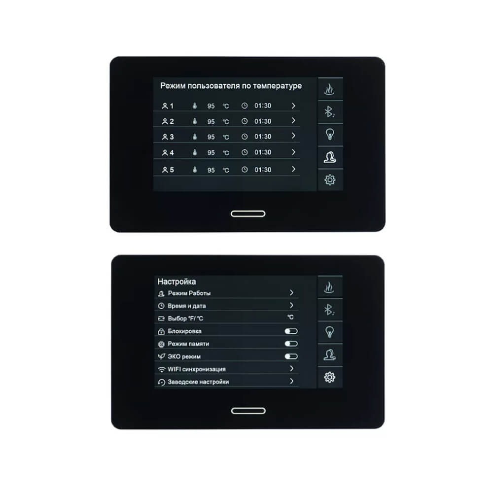 Сенсорный пульт управления с Wi-Fi BORN® TCP music с Wi-Fi для электрических каменок до 18 кВт-2